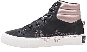 Pepe Jeans Ottis Padded Sneaker, Black (Black), 39 EU