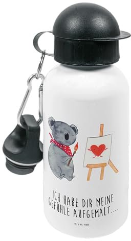 Mr. & Mrs. Panda Trinkflasche Koala Künstler - Geschenk, Zeichnen, für den Kindergarten, Liebesgeschenk, Liebe, Gefühle, Wasserflasche, Kita, Kinderflasche, Kinder