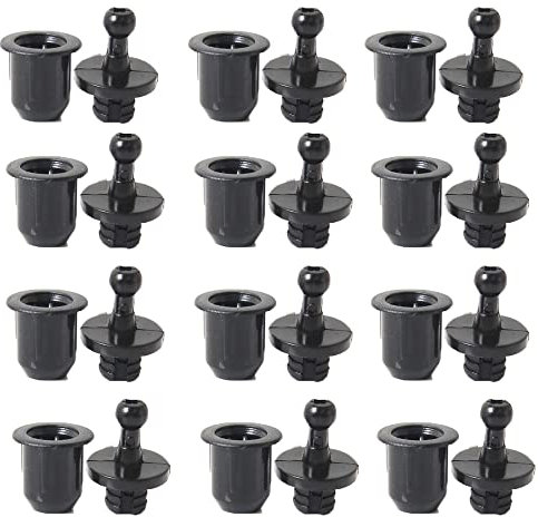 UtySty 12 Pairs Speaker Grill Guide Pegs Kit Snap Fastener Fixing Buckle Sound Box Net Cover Frame Body Socket Button Peg Clips Audio Mesh Enclosure Dust Screen Speakers DIY Replacement Parts