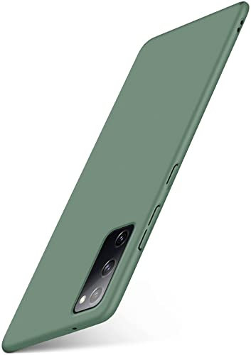 moex Alpha Case für Samsung Galaxy S20 FE/FE 5G Hülle Ultra Dünn, Schutzhülle mit erhöhtem Kameraschutz, Slim Cover Hardcase Backcover, Dünnste Handyhülle Minimalistisch, Matt Oliv