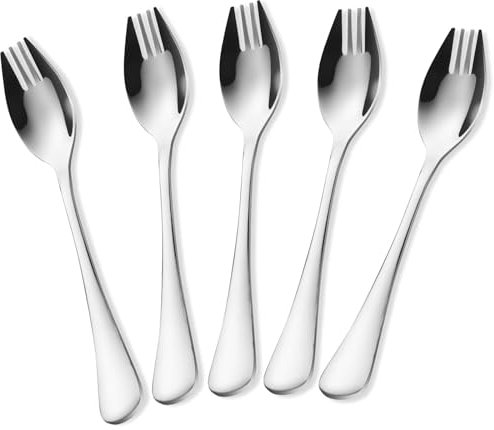 5Pcs Stainless Steel Sporks - 2 in 1 Spoon and Fork in One - Portable Buffet Spork Set