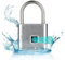 Mineup Schloss mit Fingerabdruck, Vorhängeschloss fingerabdruck, USB-Aufladung Fingerabdruck Schloss, Wasserdichter Smart Schloss Fingerprint für Gym Locker,Gepäck,Spind(Silber)