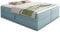 Boxspringbett Base mit 2 Bettkästen - Doppelbett mit Bonell-Matratze und Topper, Polsterbett, Freistehendes Bett, Bettgestell, Schlafzimmer (Blau (Vidar 83), 180 x 200 cm)