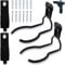 LEONTOOL String Trimmer Hanger Bracket, 4 Pack Garden Power Tool Hanger with Strap, Heavy Duty Weed Eater Rack Wall Mounted Garage Hooks Garage Storage Hooks for Leaf Blower, Weed Wacker, and More