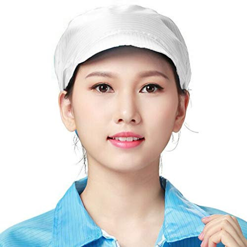 Baseball Cap Schwarz Herren Mit Verstellung Unisex-Einweg-Isolations-Antistatik-Hut Staubdichte Arbeitskappe Damen Hüte Groß (White, One Size)