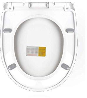 Abattant WC Abattant WC à Fermeture Douce Salle de Bain Loo V Abattant WC à dégagement Rapide avec Un Bouton Salle de Bain Blanc 42 x 34,5 cm