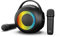 R-MUSIC – DUOLED – Enceinte RGB sans Fil avec 2 micros Karaoké – Ports AUX/Micro SD/USB, 11 Jeux de lumières, 2 micros Inclus, Support pour Smartphone, Déformation de Voix
