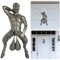 Tugeem Creative Decoration Muscular Man Doorbell - Home Wall Front Porch Ornaments Muscular Man Resin Pendant Funny Doorbell Door Knocker - Garden Home Wall Art Decoration Interesting Doorbell
