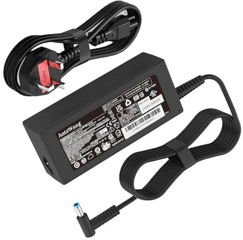 65W Ac Adapter for HP Pavilion x360 14 15 17, Envy 13 15 X360, Elitebook 840 G5, ProBook Chromebook Stream Series, Spectre 710412-001 19.5V 3.33A Blue Tip Laptop Charger Power Supply cord
