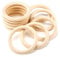 CUEMOON 10 Stück Beißring Holz, 70mm Holzringe Baby, Holzring für DIY Schmuck Basteln - Naturfarben Ringe für Kinder und Kunsthandwerk