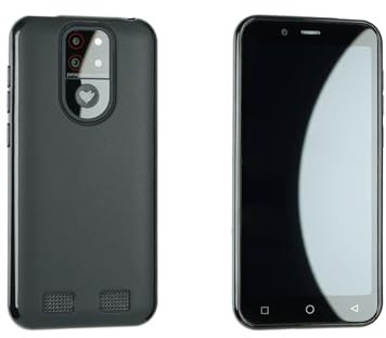 caseroxx Schutzhülle für PEAQ PSP 500 in schwarz – Flexibles TPU-Case aus stoßfestem Gummi, passgenaue Handy-Tasche mit Kantenschutz & rutschfestem Grip