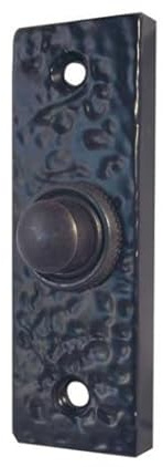 Kooples Hardware 78x26mm Antique Bell Pushes – Traditional Brass Doorbell Button with Vintage Finish – Surface Mounted Press for Period Homes & Heritage Entrances