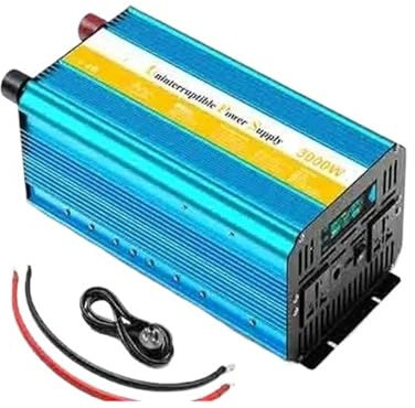 Convertisseur Convertisseur Puissance Voiture 12V CC vers CA 220V Convertisseur Charge 1000W 2000W 3000W Chargeur Batterie Secours Onduleur À Onde Sinusoïdale Transformateur(12V,220V-230V(50HZ)_6000W