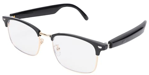Zunate AI Smart Brille, über 100 Sprache Echtzeit -Übersetzung BT -Brille mit Antiblau -Licht, Eingebauter Mikrofon -Lautsprecher für Geschäftsreise Meetings Musikanrufe