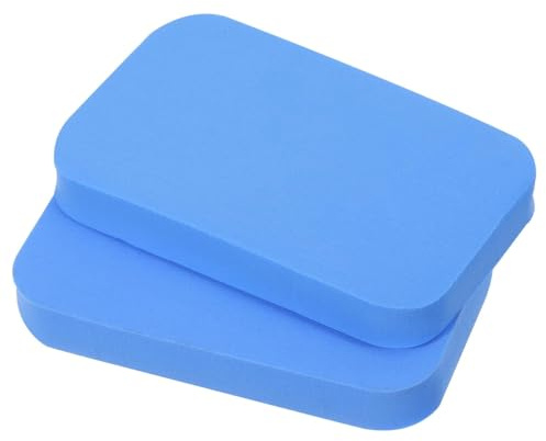 DUZEPA 2 Stücke Tischtennis Gummi Pflege Schwamm Ping Pong Paddle Reinigungsschwamm Schlägerreiniger Blau PVA Schaum Staubentferner