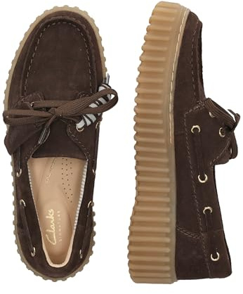 Clarks - Schnürschuhe Torhill Boat - mit Contour Cushion-Fußbett - Braun