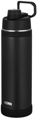 THERMOS ULTRALIGHT MAX Isolierflasche 1,50 l, 24 h kalt, black mat | 12 h heiß, ultraleicht, absolut dicht, Edelstahl-Trinkflasche mit Tragegriff, für Sport, Outdoor & Reisen, schwarz