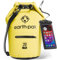Earth Pak Torrent Serie Dry Bag wassersdichte Tasche mit verstellbarem Schultergurt und wasserfester Handyhülle Ideal beim Kajak Fahren Angeln Rafting Gelb 20L