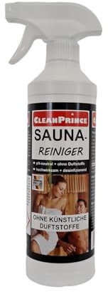 Cleanprince 500ml Sauna-Nettoyants Sauna Pur 0,5 Litre Saunareinigungsmittel Sauna Saunas Désinfection Nettoyage de Sauna Nettoyeur Sauna Bien-être Produit de Nettoyage pour Bois