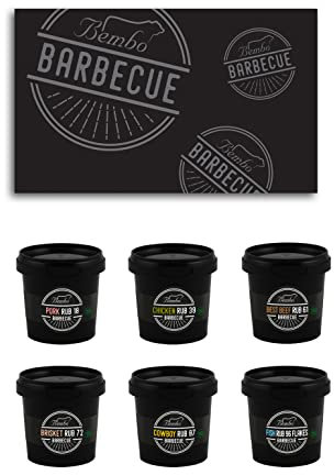 BEMBO Barbecue - BBQ RUB - Starter Pack - Made in Italy - Grillmarinade - Gewürzmischung zum Zubereiten von Fleisch Barbecue