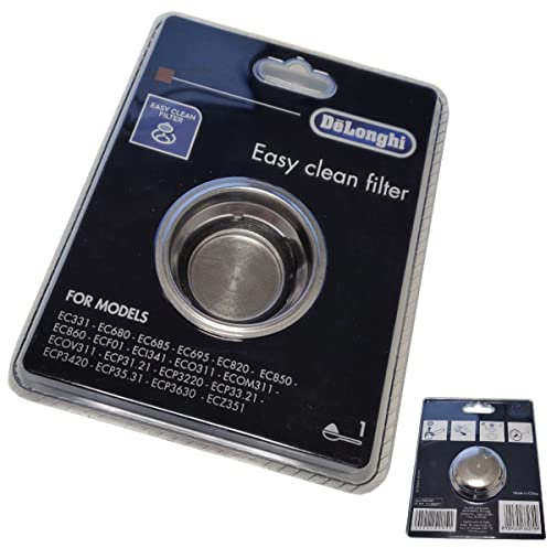 Delonghi 7313288209 Fill Ter utilisation (1 tasse) pour EC330, ec331, ecz351, ec680, ec820, EC850, EC860, eci341, eco311 Porte-filtre