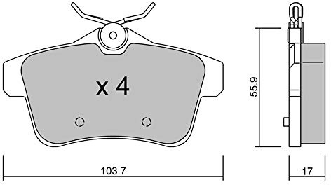 metelligroup 22-0855-0 - Made in Italy - Brake Pads