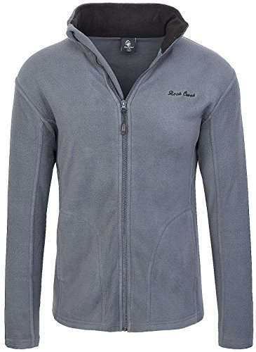 Rock Creek Herren Fleecejacke Sweatjacke Herrenjacke Übergangsjacke H-139 [Lightgrey S]