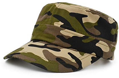UltraKey Flache Baseballmütz, eHerren Damen Baumwolle Baseball Cap Twill Military Cap Outdoor Mütze Braun