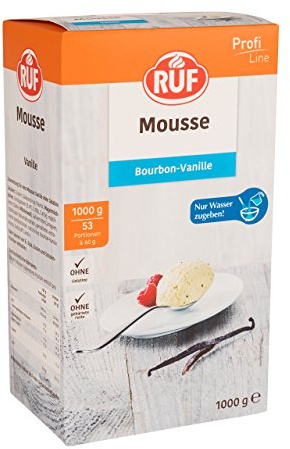 RUF Mousse au Vanille, nur Wasser zugeben, Dessertpulver für Vanillemousse, einfach portionierbar, für Menü oder Buffet, Großpackung, 1x1000g