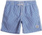 MaaMgic Herren Badehose Jungen Badeshorts Sporthose Schnelltrockend Sport Schwimmhose mit Mesh in vielen Farben, Größen XS - 2XL, Blau Gestreift L