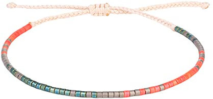KELITCH Boho-Farbe Kristall Shell Perlen Freundschaft Armbänder Handgemachte Strand Armband Armreifen Schmuck Für Frauen (Farbe A)