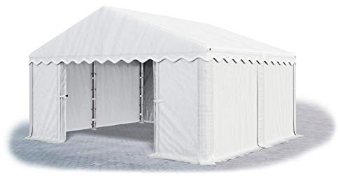 Das Company Lagerzelt 4x4m wasserdicht weiß Zelt 240g/m² PE Plane hochwertig Gartenzelt Summer MPE