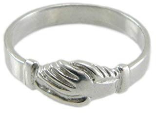 FR Anello Santa Rita Mani Che Si stringono Argento
