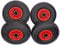 4 x FROSAL Sackkarrenrad Rad Bollerwagen | 25 mm Achse |Ersatzrad Reifen Sackkarre | Ersatzreifen | Sackkarrenrad Luftreifen Rollenlager Kugellager