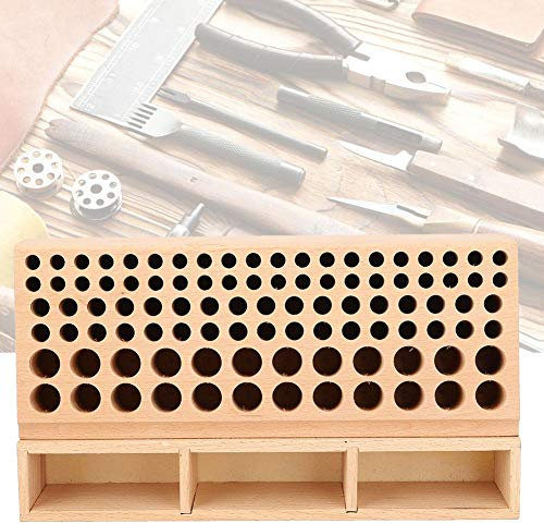 100 Löcher Leder Bastelwerkzeughalter Aufbewahrung Holzkiste Aufbewahrungsregal Box (Lagerregal 100 Löcher)