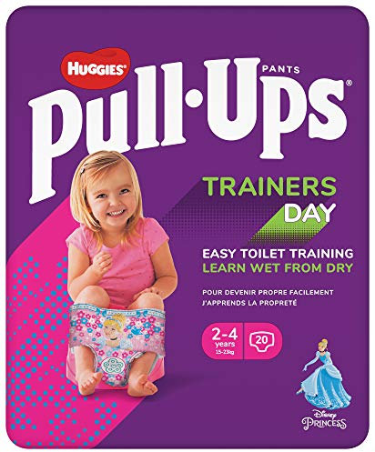Huggies Pull-Ups, Trainer Day Windelhose für Mädchen - 2-4 Jahre, Größe 5-6+ Pull Up Windeln (20 Trainingshosen) - Essentielle Klimmzüge für einfaches Toilettentraining - Nass von Trocken lernen