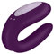 Satisfyer 'Double Joy Connect App' Paar-Vibrator 9 cm | Sex-Spielzeug für Paare extrem stark | Vielfältige Vibrationen dank App-Steuerung | Erotisches Toy mit Klitoris-Stimulation | Farbe: lila