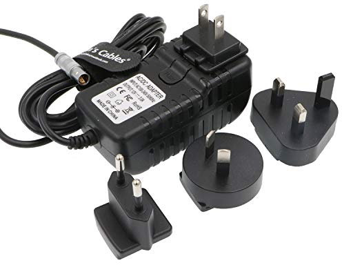 Alvin's Cables Cavo adattatore di alimentazione Z Cam E2 FFA 0S 304 4 pin a AC universale con spine US EU UK AU per videocamera Z Cam E2