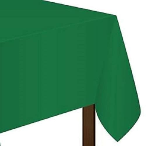 Large Plastic Rectangle Table Cover Cloth Wipe Clean Party Tablecloth Covers (Green)