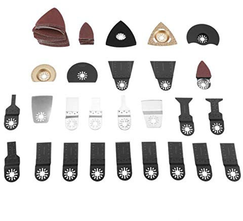 100 Pcs Oszillierendes Sägeblätter Kit, Oszillierendes Zubehör Set Mix Multitool Sägeblätter Multifunktionswerkzeug zum Schneiden von Holz Metall Kunststoff multitool