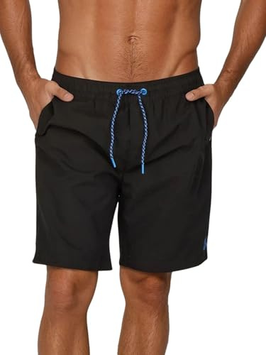 riverso Badehose Herren lang Badeshorts RIVDavid Regular Fit Schwimmhose Elastischer Bund Schwarz Blau Rot Grün Orange S M L XL XXL 3XL 4XL 5XL