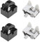 EMSea 2x 15 Ohm Refrigerator Start Relay 2 Pin PTC Freezer Compressor Resistor for Mini Fridges Compact Fridges Freezers Wine Fridges with 1/2HP 375W Thermal Overload Protector