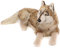 Uni-Toys - Wolf, liegend - 100 cm (Länge) - Plüsch-Wolf, Lupus - Plüschtier, Kuscheltier