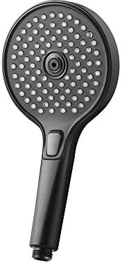 Klobvtt Schwarzer Hochdruck-Handbrausekopf, große Handbrause 130 mm. Handbrause mit 3 Strahlmodi, Massagesprüher für Spa, für trockene Haut und Haare, Kinder-Multifunktionssprüher