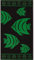 Delindo Lifestyle Frottee Strandtuch Tropical Fische grün, 100% Baumwolle, Strandlaken ist 100x180 cm groß