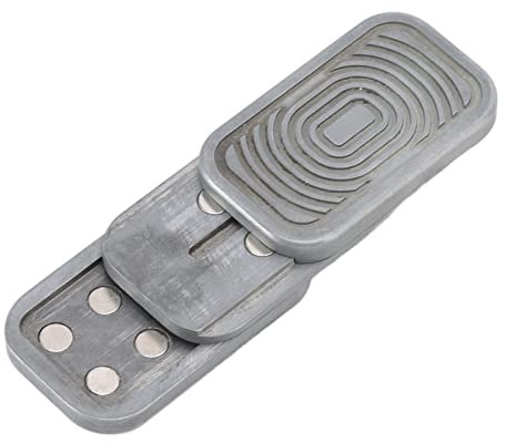 FOUF ADHS Fidget Toys, Tragbares Zappel-Push-Slider aus Edelstahl, EDC-Stressabbau-Spielzeug, Schreibtisch, rutschfest, Anti-Angst, Autismus, Sensorisches Spielzeug für Neutral, Freund und Vater