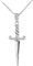 Joyara 925 Sterling Silver Dagger Knife Pendant Necklace (Available Chain Length 16- 18- 20- 22) 22