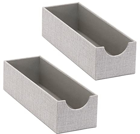 Household Essentials Narrow Organizer Tray 2 Pack, Gray