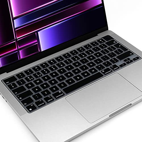 Silikon-Tastaturabdeckung für MacBook 2023, M3 Max & Air 15 Zoll, 13,6 Zoll, A2681 & Pro 40,6 cm, A2780, A2442, A2485, M2 Chip veröffentlicht im Jahr 2023, 2022, 2021, mit Touch-ID-Schutz, UK-Layout