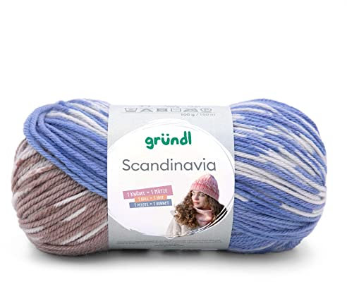 Gründl Scandinavia, Norwegermuster direkt aus dem Knäuel, 100g/165 m,70% Polyacryl/30% Wolle,NS 4-5 (04 hellblau-graubeige-natur)